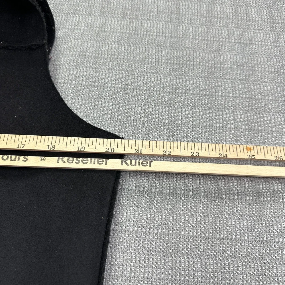 Ralph Lauren Suede‎ Vest Womens Small Black Western Outdoors Fleece Lined Hooded